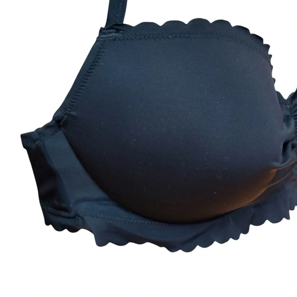 Victoria’s Secret Black Bikini Halter Bra 34D - Picture 4 of 10